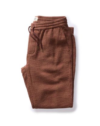 Taylor Stitch The Apres Pant in Black Cherry Sashiko