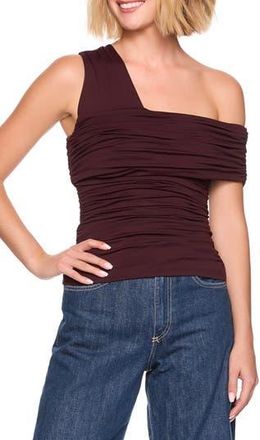 Susana Monaco One-Shoulder Gathered Knit Top in Shiraz at Nordstrom Rack, Size X-Small