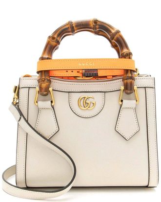 Gucci Cuir Leather Bamboo Diana Mini Tote (Authentic Pre-Loved)