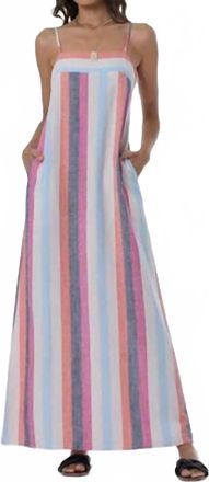 Young Fabulous & Broke Park Slope Circus Stripe Dress In Multi Color