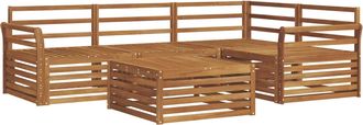 vidaXL Conjunto De Sof&aacute;s De Exterior 5 Uds. Natural Vidaxl