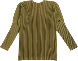 Homme Plissé Issey Miyake plissé-effect T-shirt - Verde