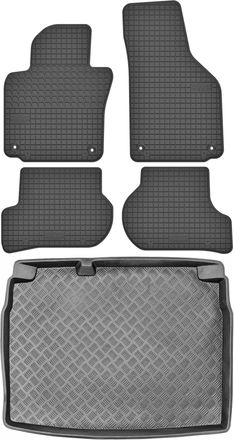 OEM Juego De Alfombrillas De Goma Para Coche Y Alfombrilla Para Maletero Para Volkswagen Golf V Hatchback (2003-2009)