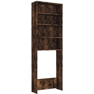 vidaXL Washing Machine Cabinet Smoked Oak 64x24x190 cm Vidaxl