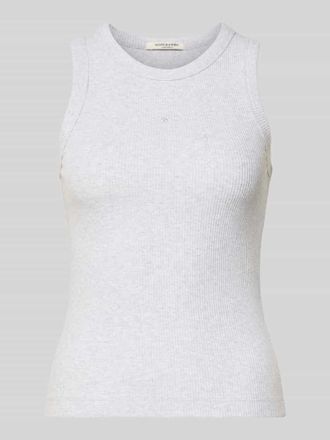 Scotch & Soda Tanktop in Ripp-Optik mit Rundhalsausschnitt in Hellgrau Melange, Gr&ouml;&szlig;e M
