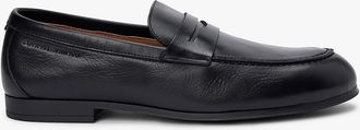Tommy Hilfiger Mens Flexible Leather Loafer - Black - US 11.5 / EU 45