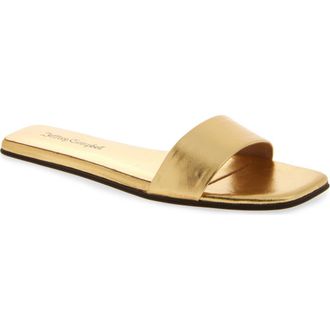 Jeffrey Campbell Vellum Slide Sandal in Gold at Nordstrom, Size 11