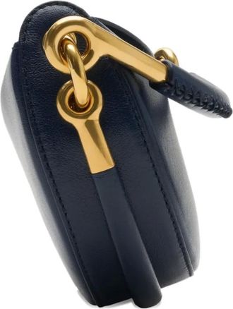 Burberry Leren halvemaanvormige clutch - Blauw