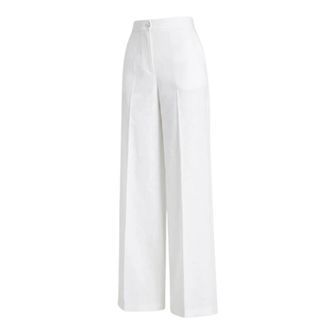 Pinko Wide Trousers, female, White, Size: XS Wide Leg Trousers