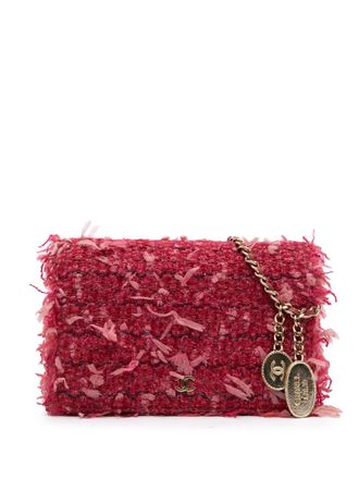 Chanel 2016-2017 CC Tweed Wallet On Chain crossbody bag - women - Fabric - One Size - Pink