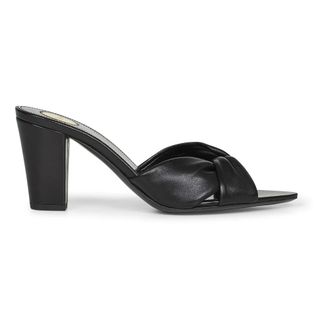 Saint Laurent Franciane Mule - Dames - Muiltjes - Zwart - 37 EU - Leer - Schoenen