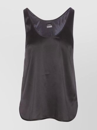 Pinko crewneck satin finish sleeveless top