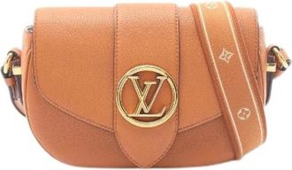 Louis Vuitton Pre-owned Pont Neuf Soft MM Leren Schoudertas - Dames - Vintage Schoudertas - Bruin - ONE Size - Leer - Vintage