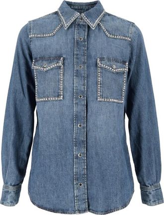 7 For All Mankind Camisa Western - Blouses & Shirts - Mujer - Azul - S