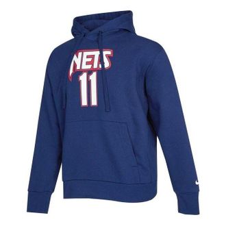 Nike Mens Nike Alphabet Numeric Printing Drawstring Hooded Long Sleeves Blue DB2255-493