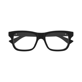 Bottega Veneta Glasses, unisex, Black, Size: 52 MM Ribbon Rectangle Eyeglasses