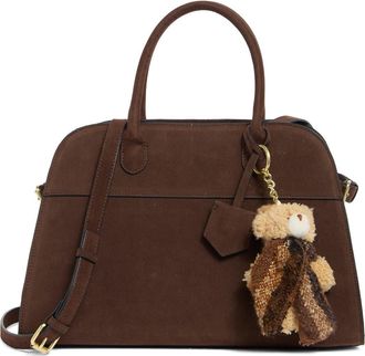 BCBGeneration Suede Structured Satchel Bag in Chocolate at Nordstrom Rack