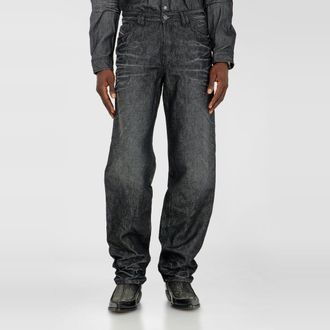 Diesel Regular Jeans High Waist 1991 D-Voeed, Black/Dark grey, Button fly