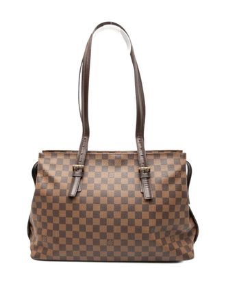 Louis Vuitton 2003 Damier Ebene Chelsea shoulder bag - women - Fabric/Calf Leather - One Size - Brown