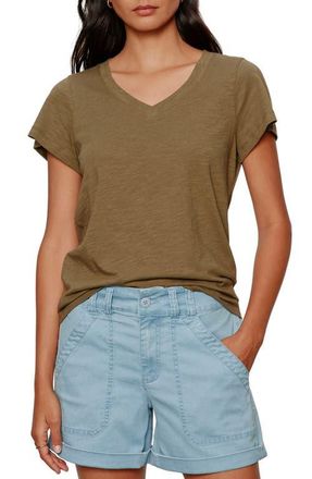 Sanctuary V-Neck T-Shirt in Burnt Olive Green at Nordstrom, Size X-Small