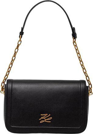 Karl Lagerfeld K/Autograph Medium Schoudertas - Dames - Schoudertassen - Zwart - ONE Size - Leer - Tassen