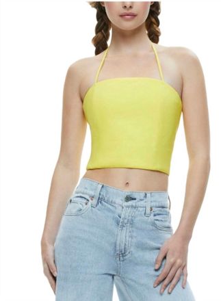 Alice & Olivia Ceresi Bandeau Top In Happy Yellow