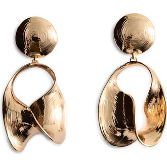 Mango Pendant Clip-On Earrings in Gold at Nordstrom