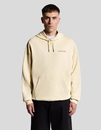 Lyle & Scott Lyle And Scott Mens Script Brushback Pullover Hoodie - Tan - Size: 34