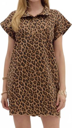Echo Animal Print Mini Dress In Leopard
