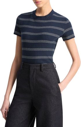 Vince Striped Crewneck Top