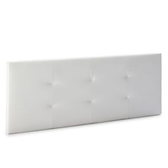 HOMN Cabecero tapizado 150x60 cm blanco, acolchado con espuma