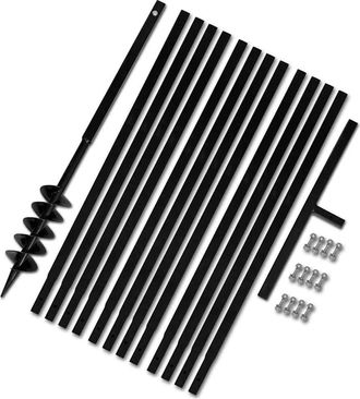 vidaXL Taladro De Tierra Con Mango 100 Mm Con Tubo De Extensi&oacute;n 13 M Acero Vidaxl