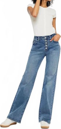 Kancan Twilight High Rise Comfort 90S Flare Jean In Denim