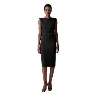 Pinko Maxi Knit Jurk - Dames - Feestkleedjes - Zwart - XS - Polyester - Kleedjes