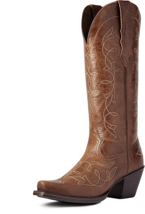 Ariat Womens Heritage D Toe StretchFit Western Boots in Dark Tan, B Medium Width, Size 7.5, by Ariat