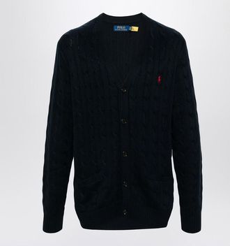 Polo Ralph Lauren Navy Cable-Knit Cardigan
