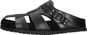 Ash Leren Sabot - Heren - Slip ons - Zwart - 42 EU - Leer - Schoenen