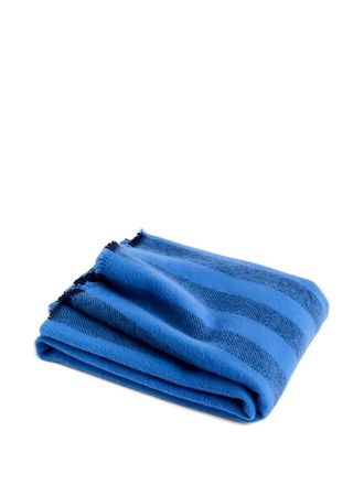 HAY Coperta a righe con frange (130 x 180) - Blu