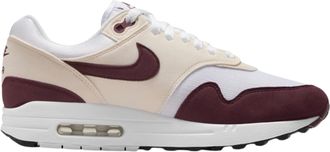 Nike Air Max 1 Sneaker in White / Night Maroon Suede Women Low-Top