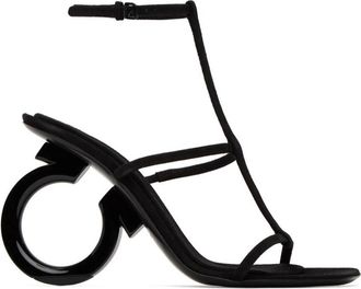 Ferragamo Elina T-Strap Gancini Sandals, Size 9 C