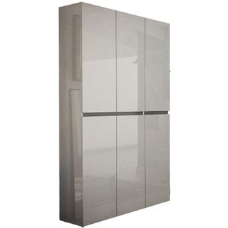 Dmora Scarpiera Diva, Mobile Portascarpe 20 Ripiani, 48 Paia Made in Italy, 34x122x200h cm Grigio