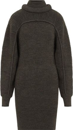 Isabel Marant Green Hilde Wool Mini Dress-Donna