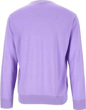 Tom Ford Ultrafine Merino Oversized Ronde Hals Trui - Heren - Ronde hals truien - Paars - L - Truien & Vesten