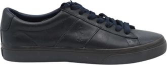 Ralph Lauren Schoenen, Heren, Zwart, 44 EU, Leer, Heren sneakers van leer in zwart - 42, BLK