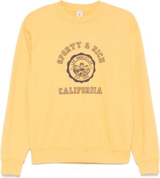 Sporty & Rich Felpa leggera in cotone - Giallo