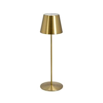 BIZZOTTO L&aacute;mpara De Mesa Led Bolzano Eterium &Oslash;12 De Metal Dorado