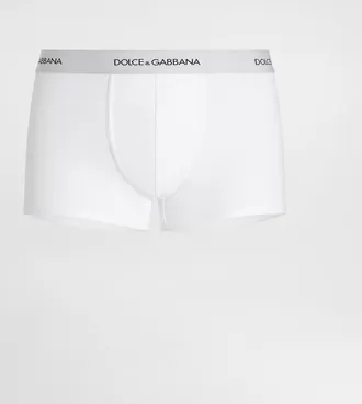 Dolce & Gabbana Cotton Jersey Regular-fit Boxers In A Pack Of Two - Man Underwear And Loungewear White Cotton 3