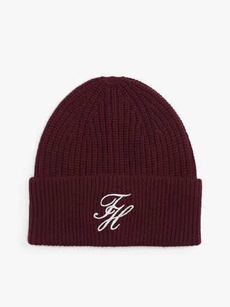 Tommy Hilfiger Cashmere Blend Logo Embroidery Beanie