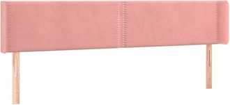 vidaXL Cabecero De Terciopelo Rosa 183x16x78/88 Cm Vidaxl