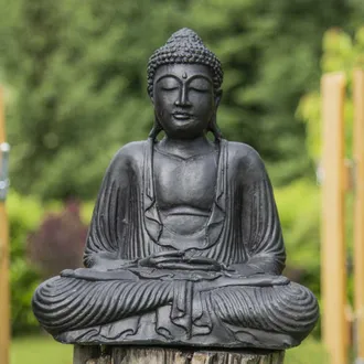 Wanda Collection Wanda Collection - Estatua Buda Sentado Posici&oacute;n Ofrenda Negro 42 Cm